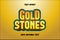 Gold Stones Editable Text Effect