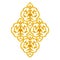 Gold Stucco design of native thai style antique flower
