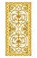 Gold Stucco walls antique flower