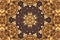 Gold Symmetrical Hexagonal Angular Design