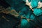 Gold and teal cracked marble textures