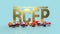 The gold text rcep or Regional Comprehensive Economic Partnership and ball flag 3d rendering