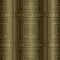 Gold textured 3d striped vector seamless pattern. Abstract geometric checkered background. Repeat modern ornate backdrop