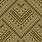 Gold textured ornate geometric 3d vector seamless pattern. Greek