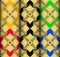 Gold Thai style complex pattern