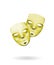 Gold theatrical masks.