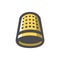 Gold Thimble sewing Vector icon Cartoon illustration.