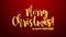 Gold Titles Text Merry Christmas and Happy New Year with Particles and Sparks Concept of Holiday, Fun, Surprise, Family