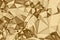 Gold triangle mosaic golden polygonal,  abstract