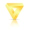Gold triangle with reflect icon