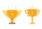 Gold trophy cup icons, Winner achievement concept, vector illust