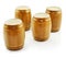 Gold tuns from wine cellar isolated