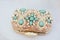 Gold Turquoise Wedding Clutch