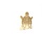 Gold Turtle icon isolated on white background. 3d illustration 3D render