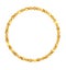 Gold twisted braided chain frame. Elegant thin round border.