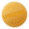 Gold URGENT Badge Stamp