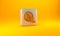 Gold User of man in business suit icon isolated on yellow background. Business avatar symbol - user profile icon. Male