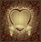 Gold valentine heart medallion