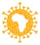 Gold Vector African Virus Mosaic Icon