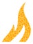 Gold Vector Fire Mosaic Icon
