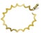 Gold Vector Jagged Ellipse Crayon Frame Isolated On A White Background.