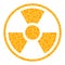 Gold Vector Radioactive Symbol Mosaic Icon