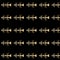 Gold vintage door hinges black background