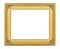 Gold vintage frame luxury isolated white background.