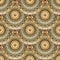 Gold vintage mandalas seamless pattern. Ornamental vector beautiful background. Decorative backdrop. Colorful floral tiled