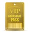 Gold VIP backstage pass