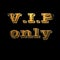 Gold VIP reservation sign
