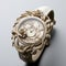 Gold Watch With Oak Tree Design: Feminine Sculpture With Photorealistic Detail