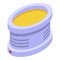 Gold wax icon isometric vector. Aromatic spa