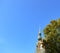 Gold weather vane in Riga, Latvia