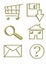 Gold Website Icons