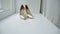 Gold wedding shoes for women