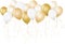 Gold and White Balloons