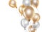 Gold and white balloons