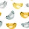 Gold and white broken eggshell seamless watercolor pattern