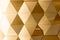 Gold - white geometric wall