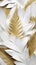 gold white ornaments, isolated on a white background, are a stunning display of elegance and luxury.