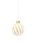 Gold and white spiral twisted Christmas ball