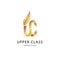 Gold on white, Upper Class Logo