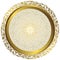 Gold and white vintage round isolated frame