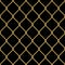 Gold wire grid seamless pattern background on black