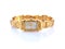 Gold woman watch isolated