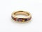 Gold womenÂ´s engagement design ring witch multi-colored gemstones