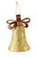 Gold xmas bell isolated