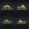 Gold yachts and cruises logo bundle