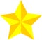 Gold/yellow star, game rating star, achievement